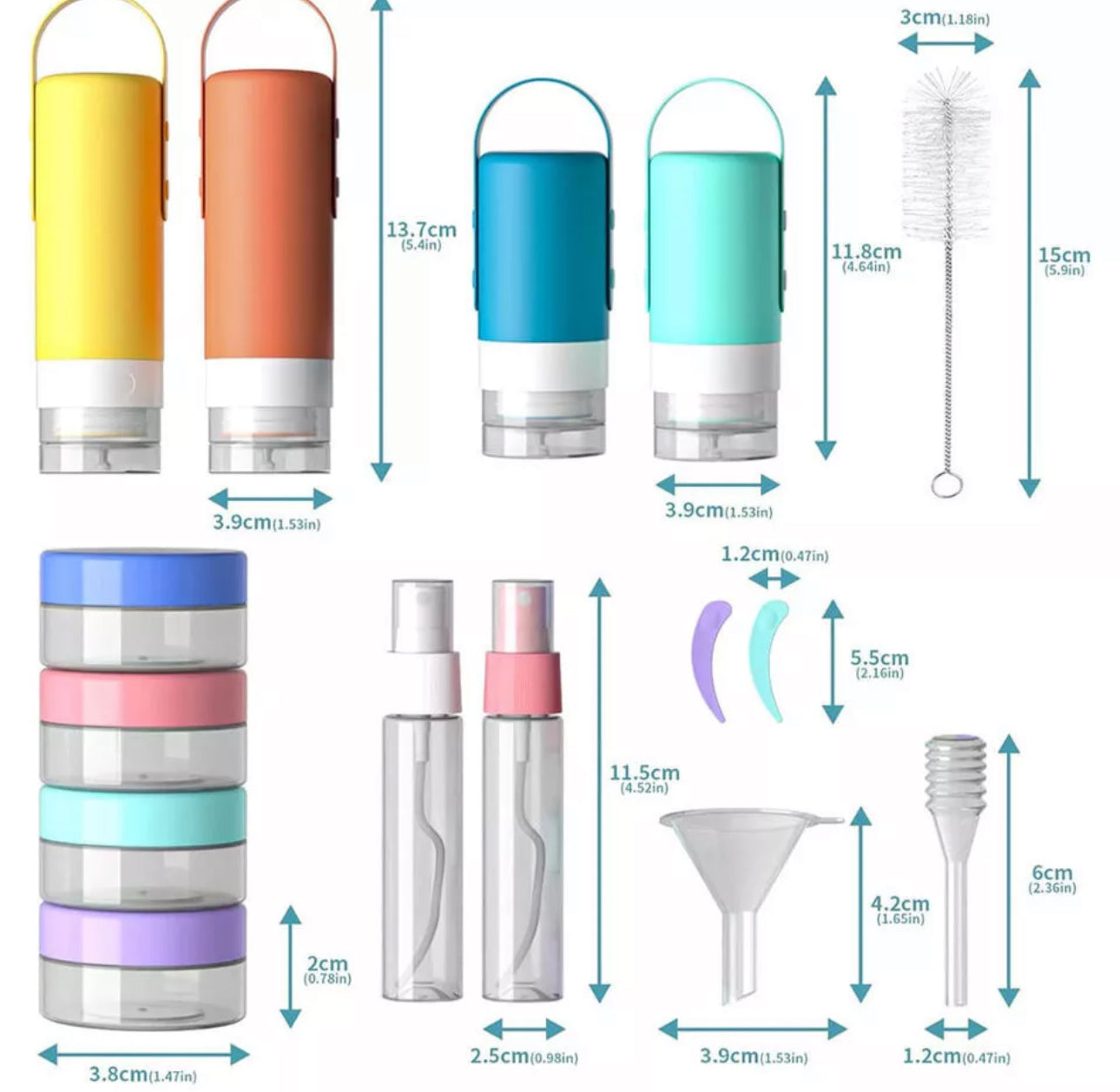 17pcs Travel Bottle Set