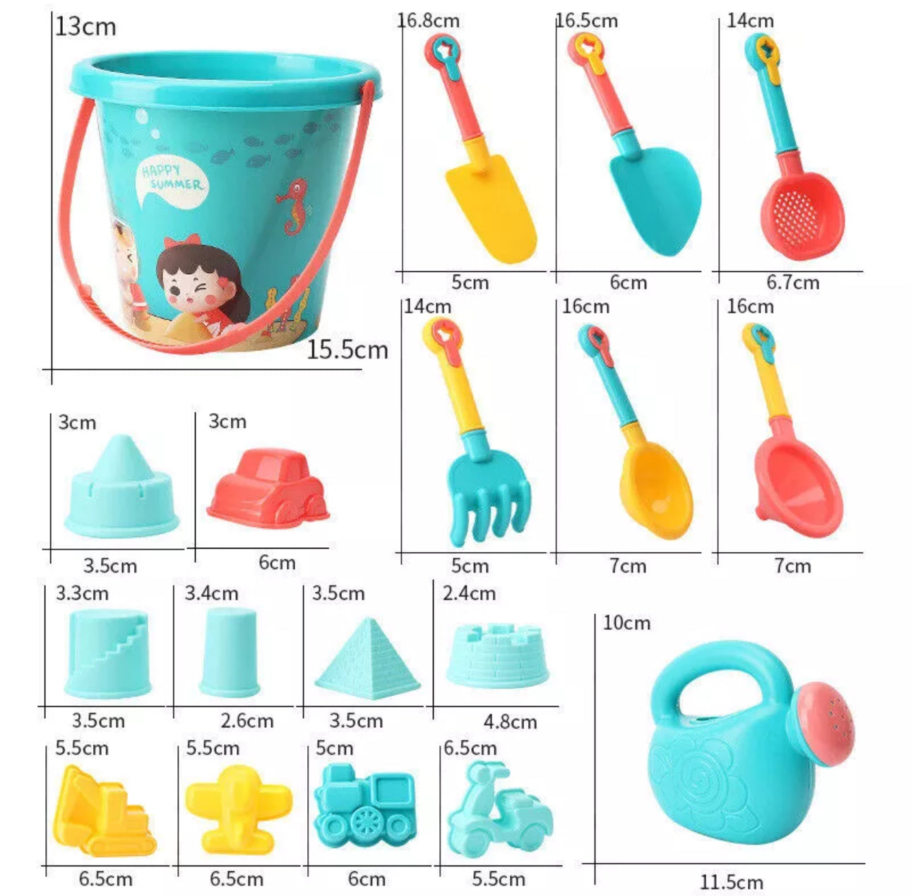 18pcs Seaside Play Set