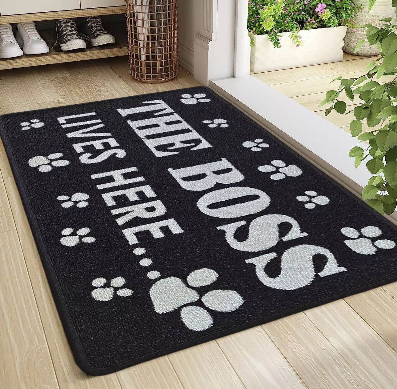 Dog Paw Print Doorway Rug
