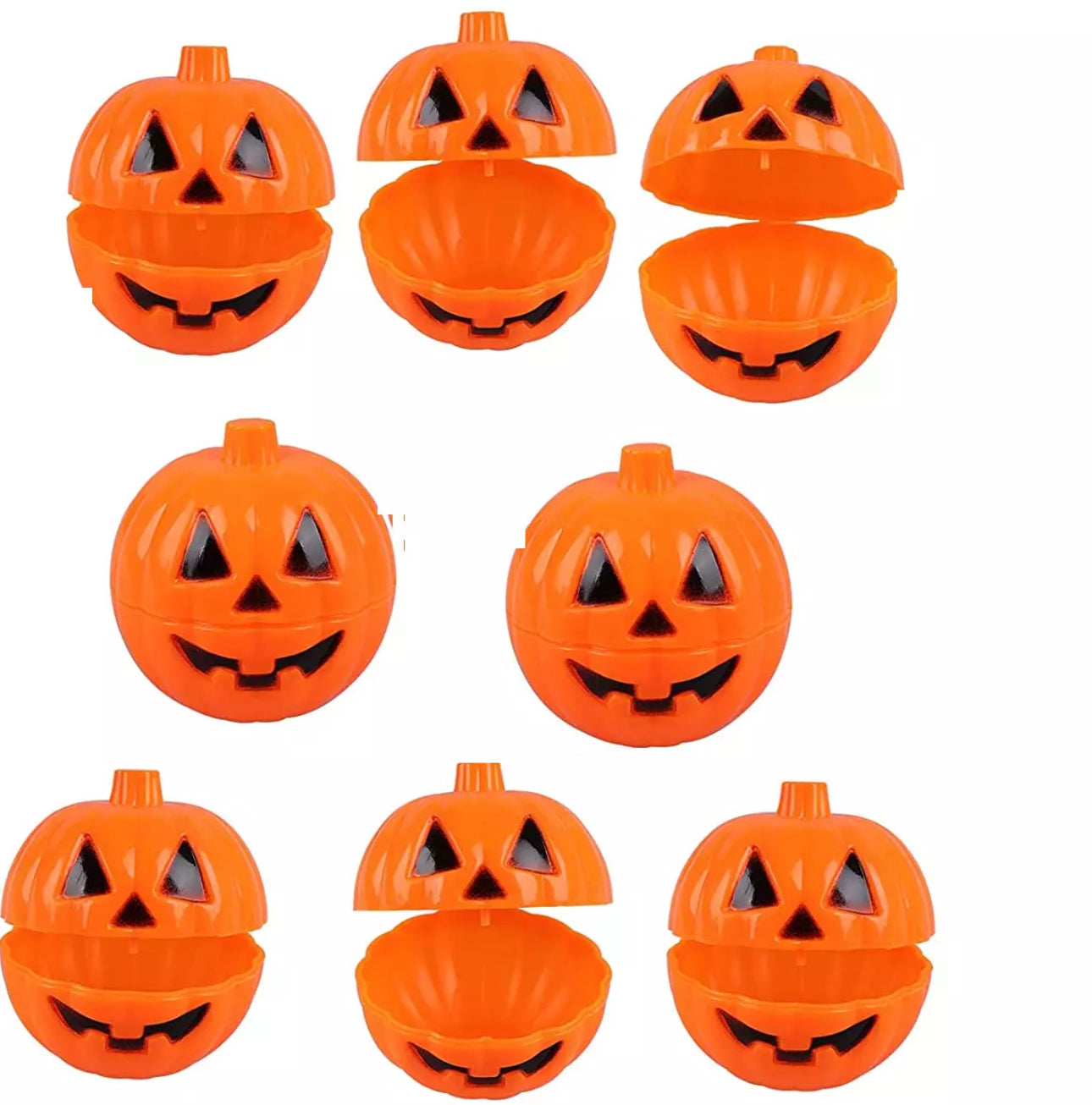 8x Fillable Plastic Pumpkins