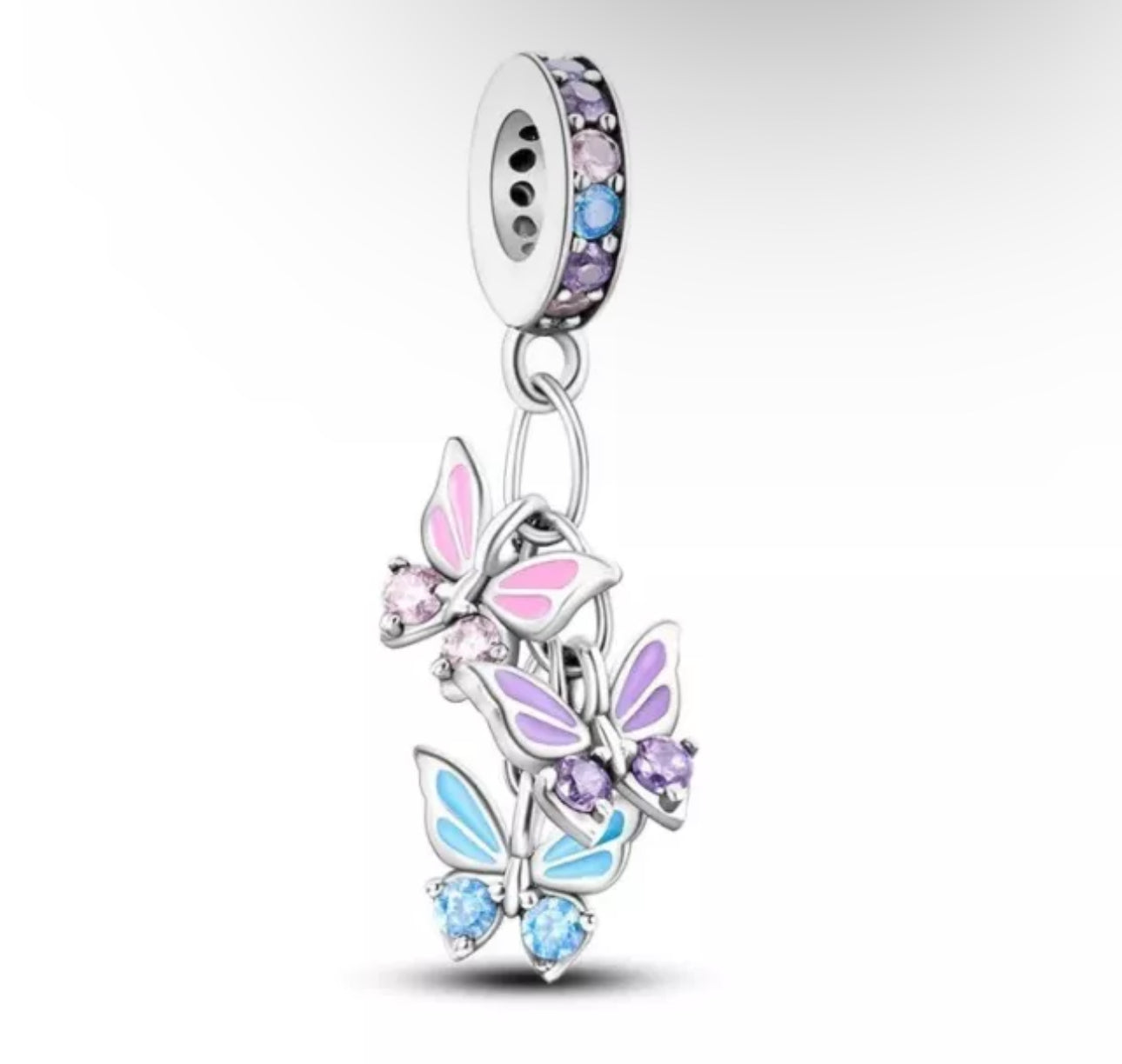 3 Butterflies Dangle Charm