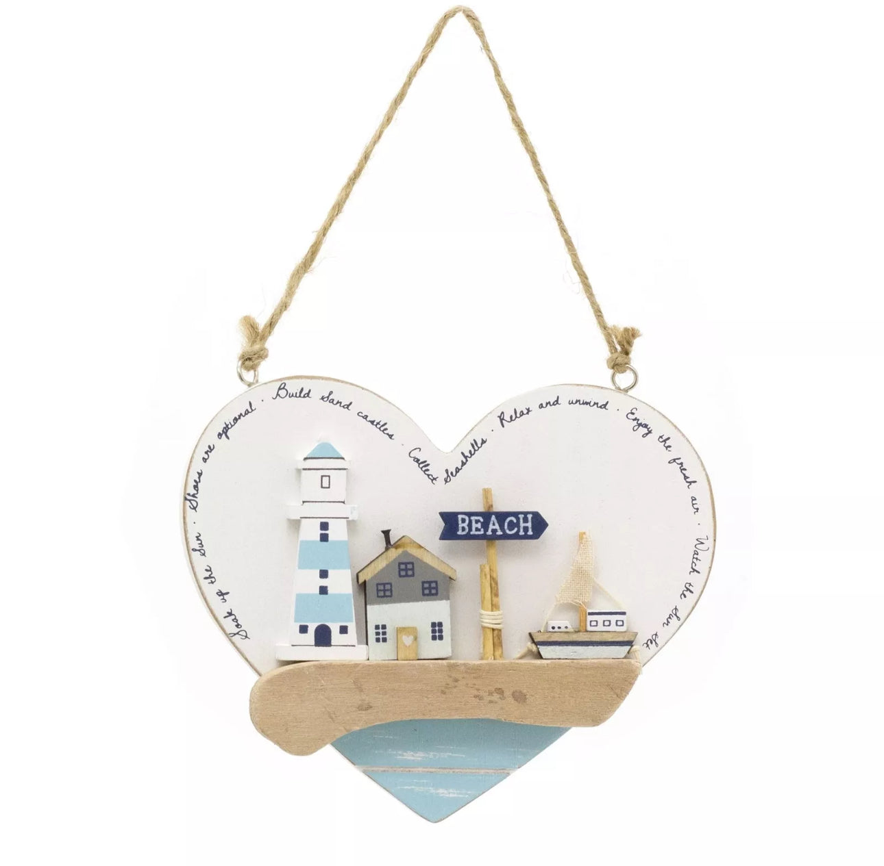 Heart Shaped Seashore Sign
