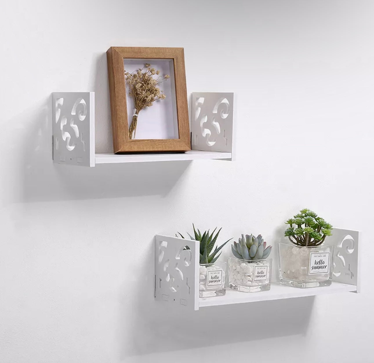 2pcs U-Shaped Floating Wall Shelves