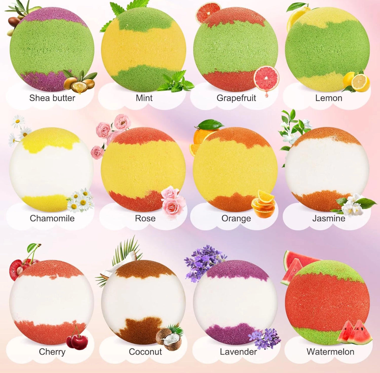12pc Bath Bomb Gift Set