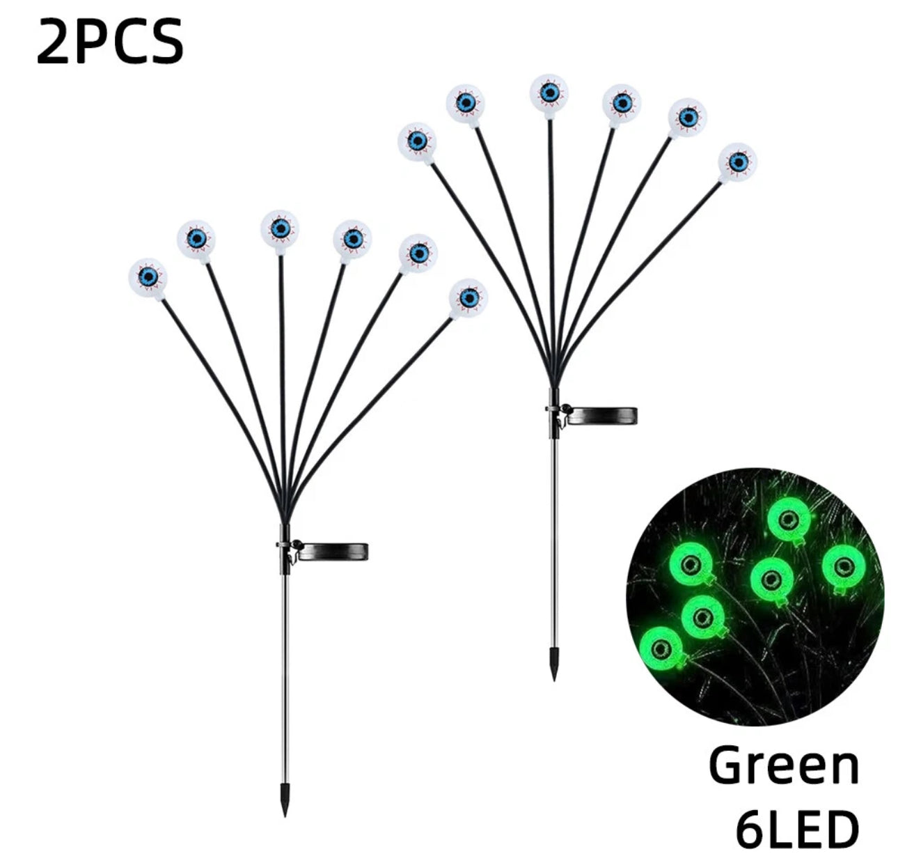 2pc Solar Eyeball Lights