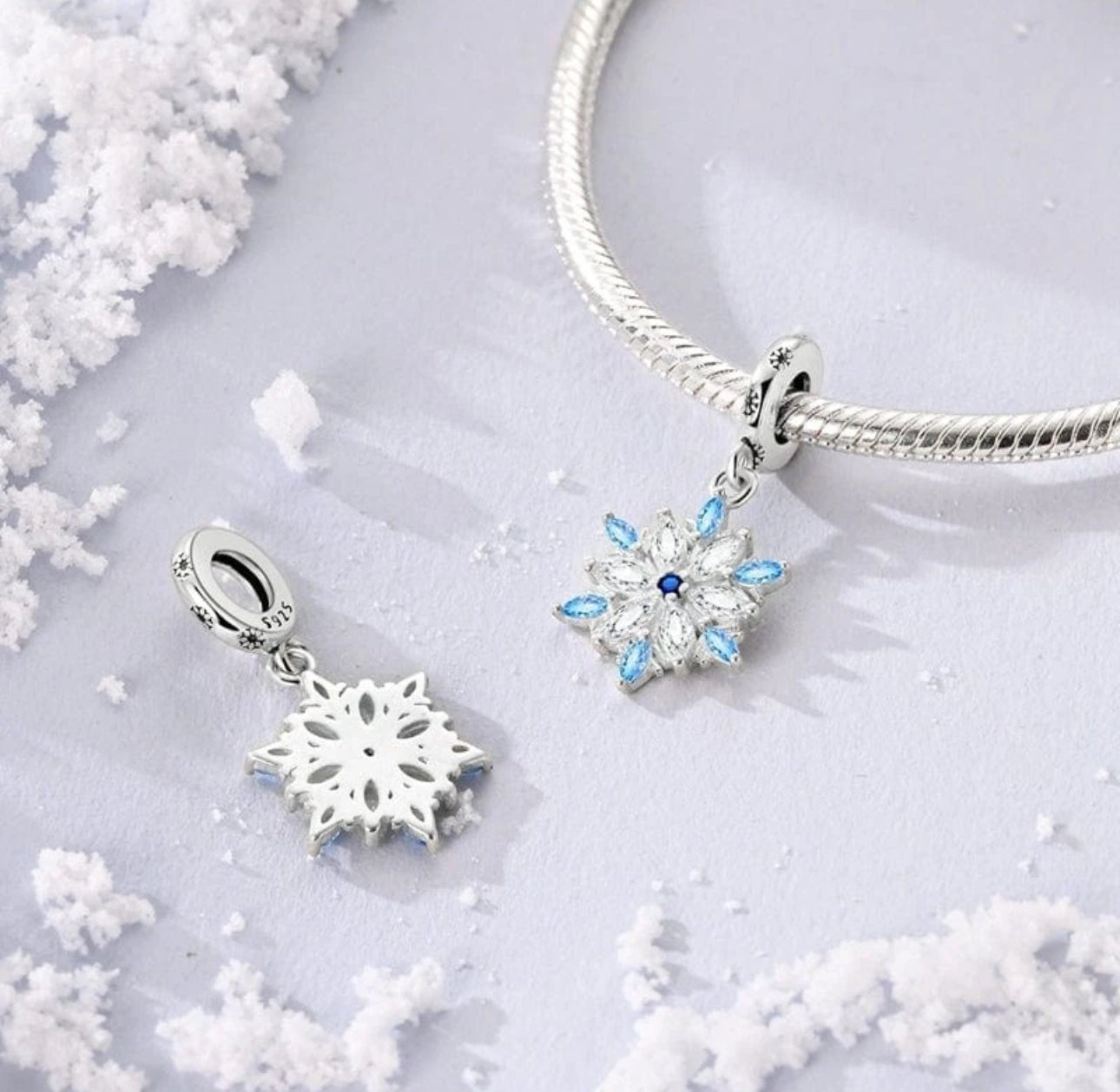 Silver Snowflake Charm