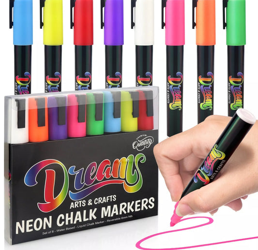8pc Neon Liquid Chalk Markers