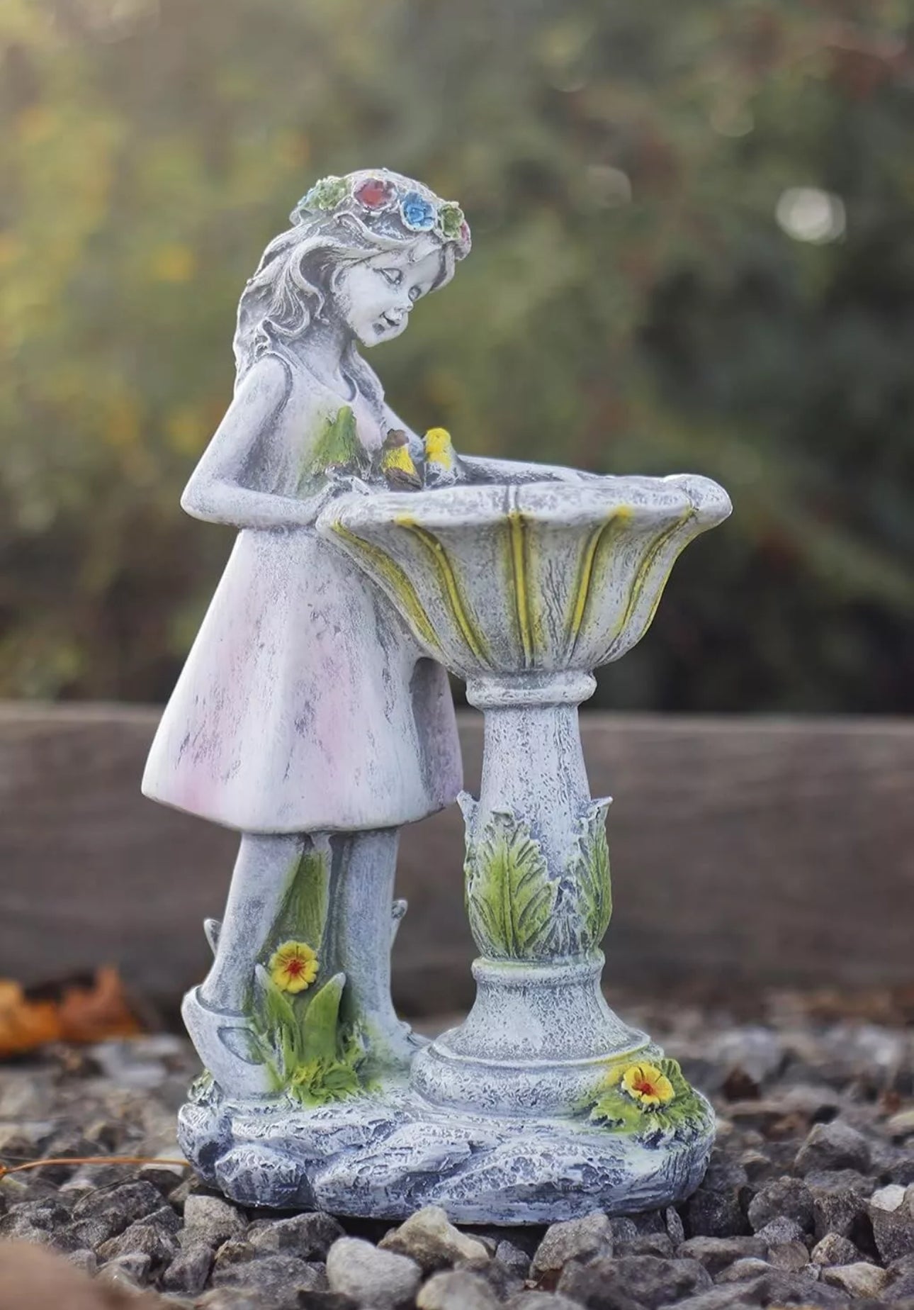 Solar LED Fairy Wishing Well Statue
