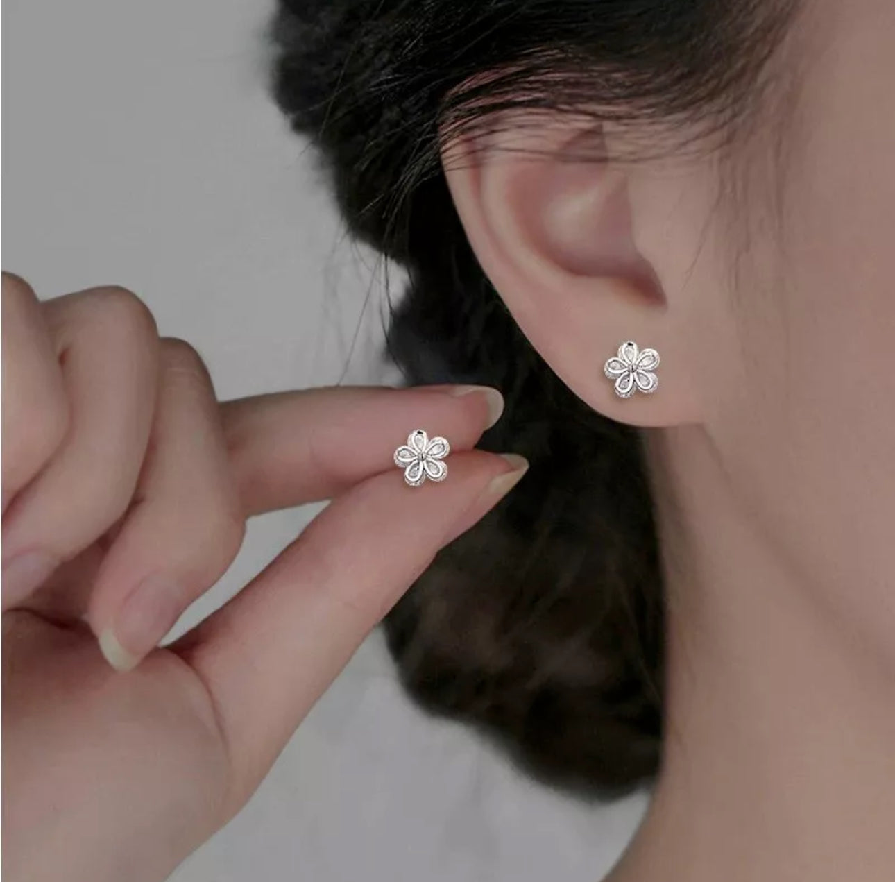 Mini Crystal Flower Earrings