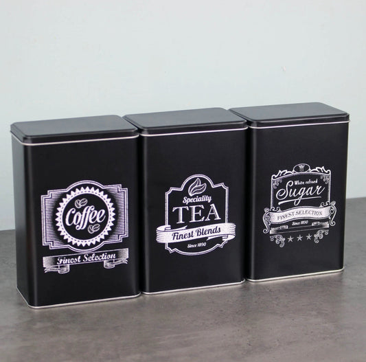 3pc Tea/Coffee/Sugar Canisters