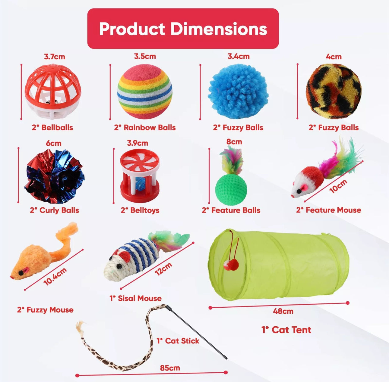 21pc Cat Toys
