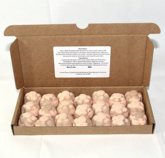 21pc Mini Flower Bath Bombs Chocolate Orange Scented