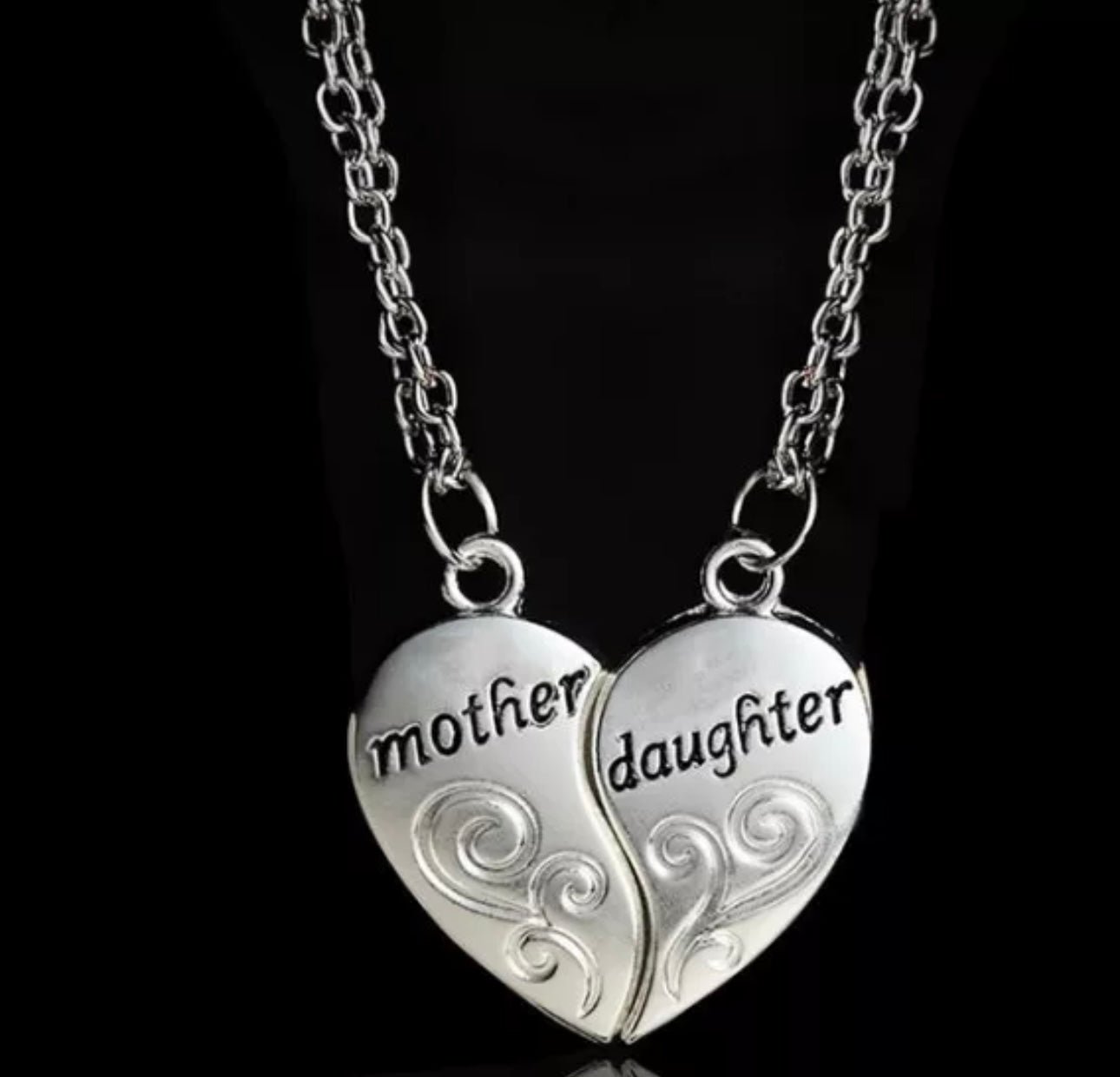 Mother & Daughter Heart Pendant