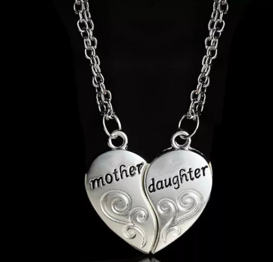 Mother & Daughter Heart Pendant
