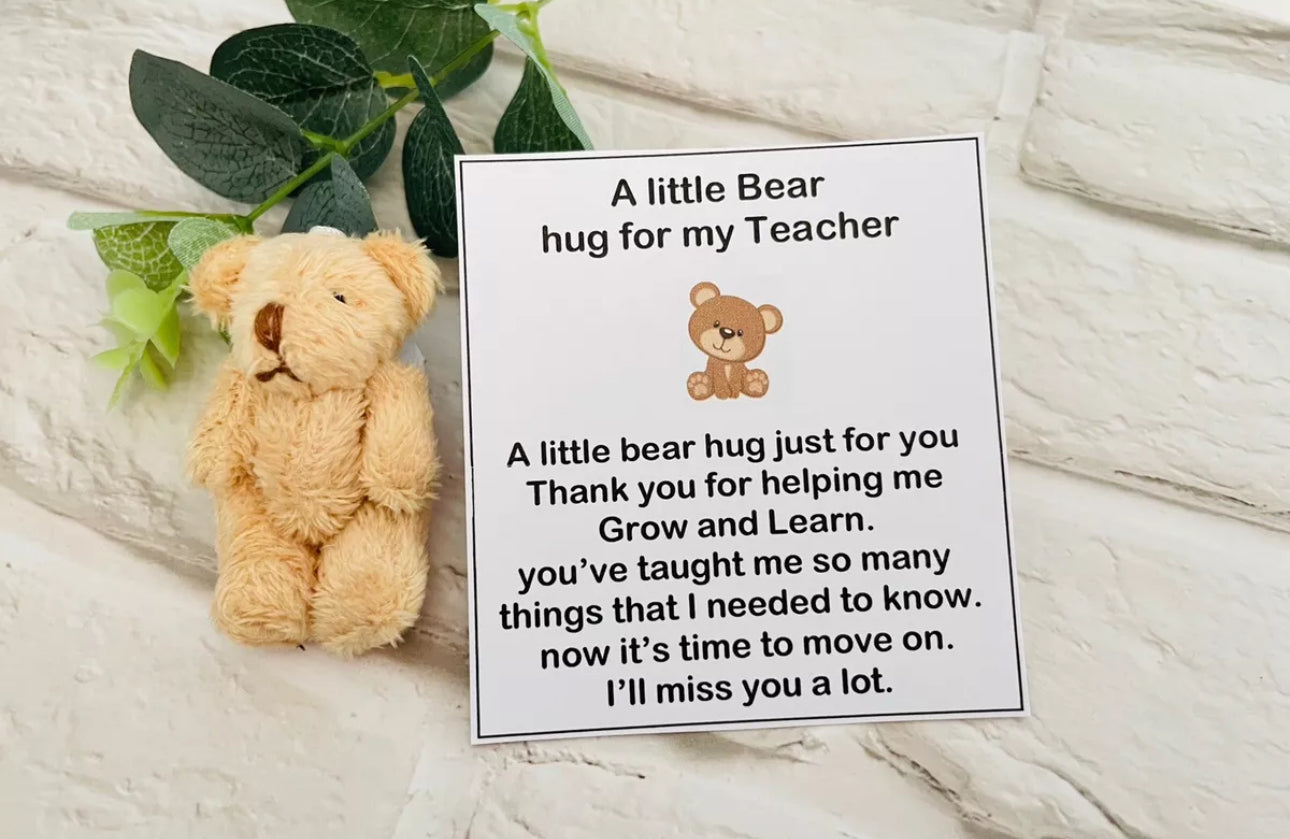 Pocket Bear Hug For My Teacher
