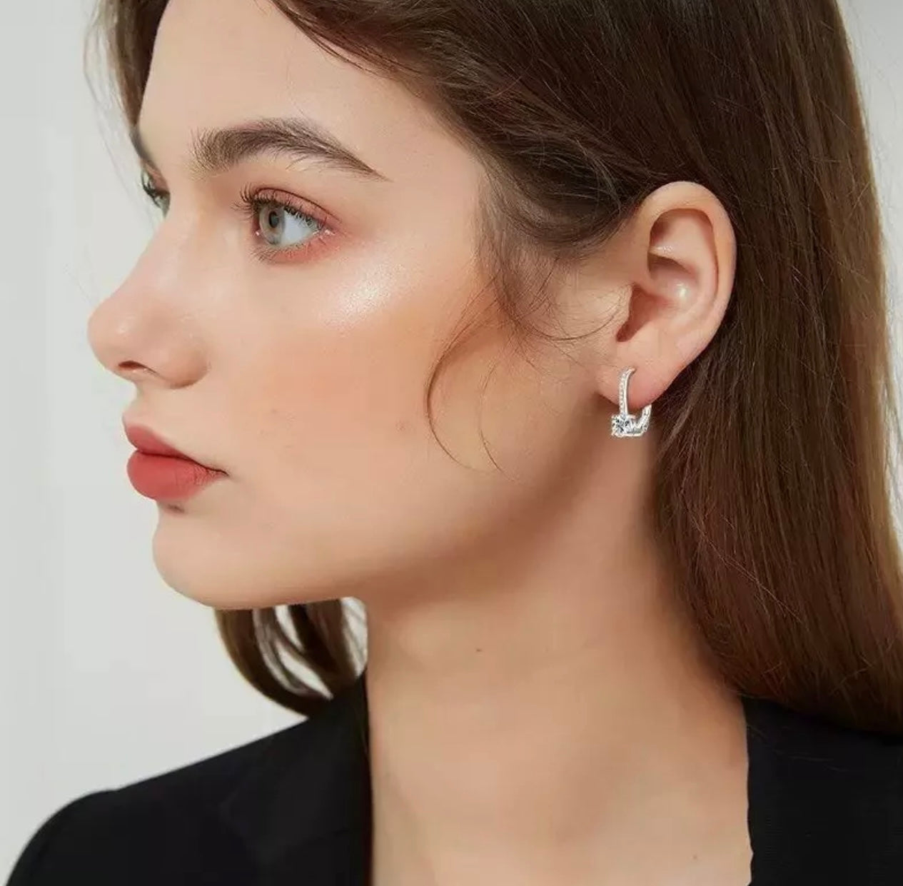 Round U Shape Hoop Earrings