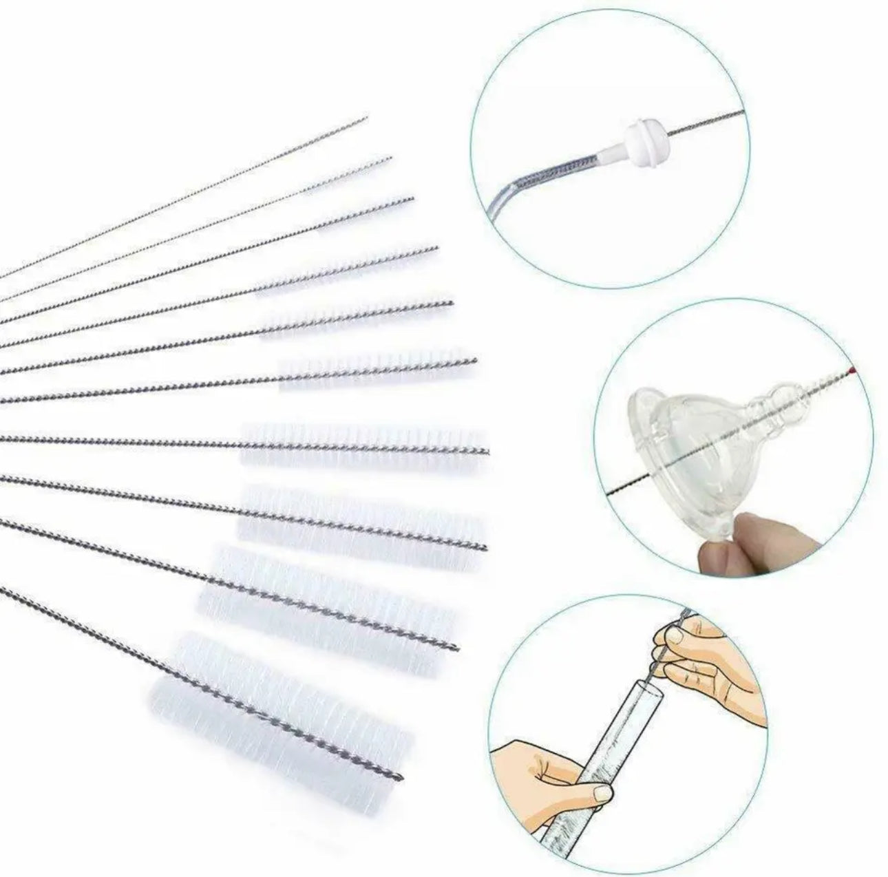10pc Bottle/Straw Brushes