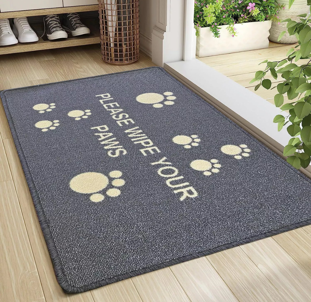 Dog Paw Print Doorway Rug