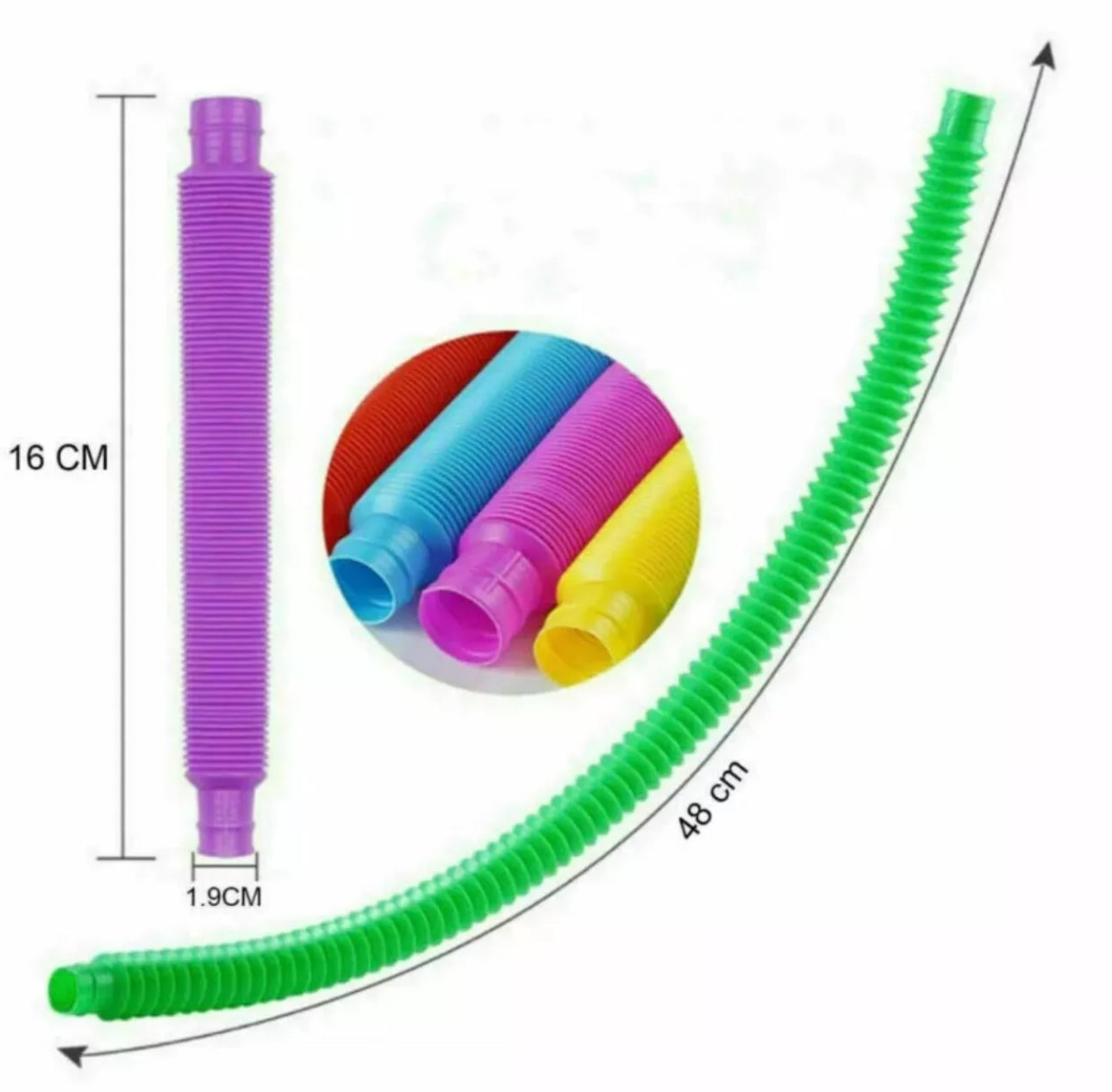 10pk Fidget Pop Tubes