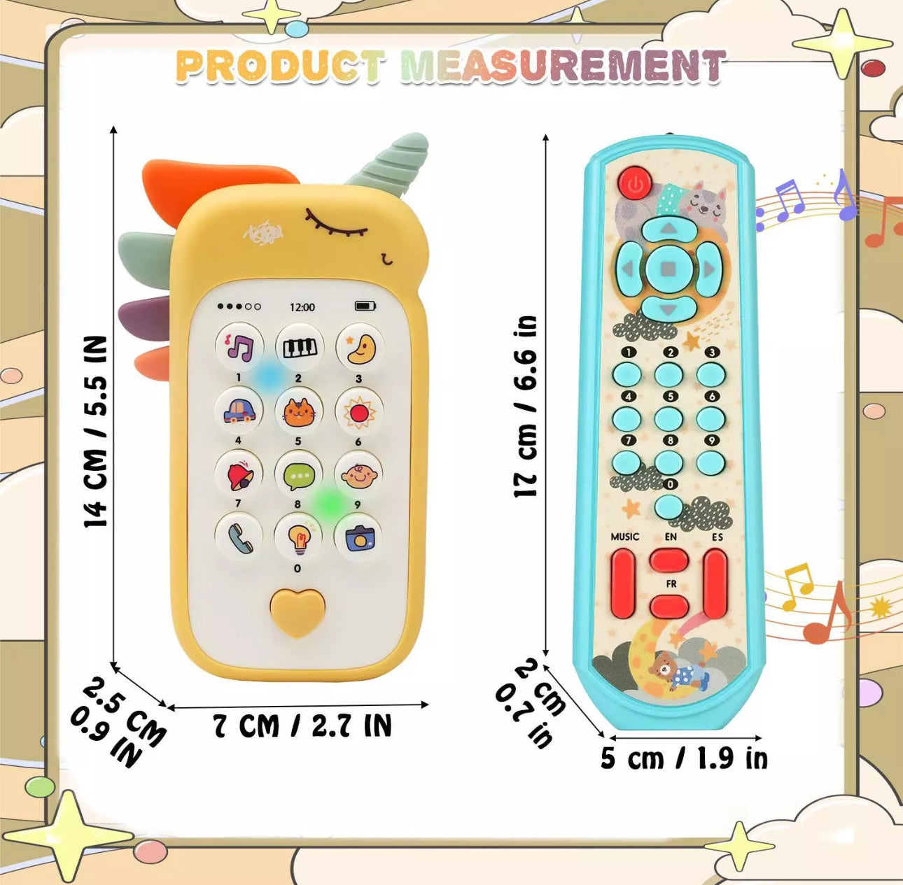 Baby Interactive Phone & Remote Control Toy Set