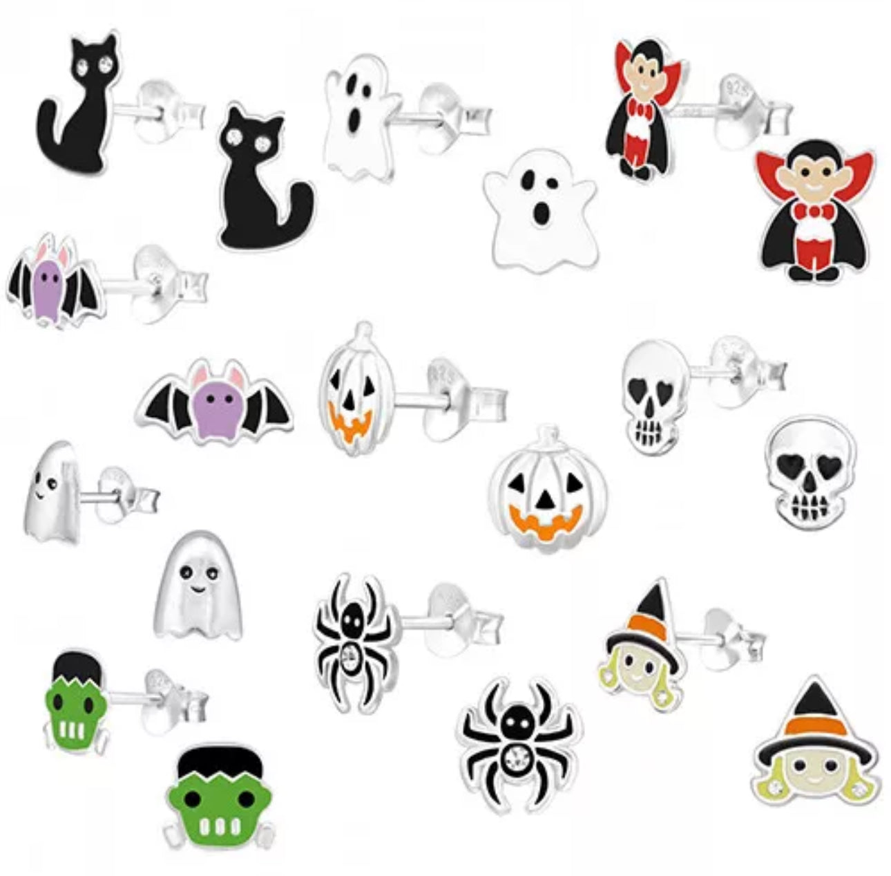 Halloween Sterling Silver Studs