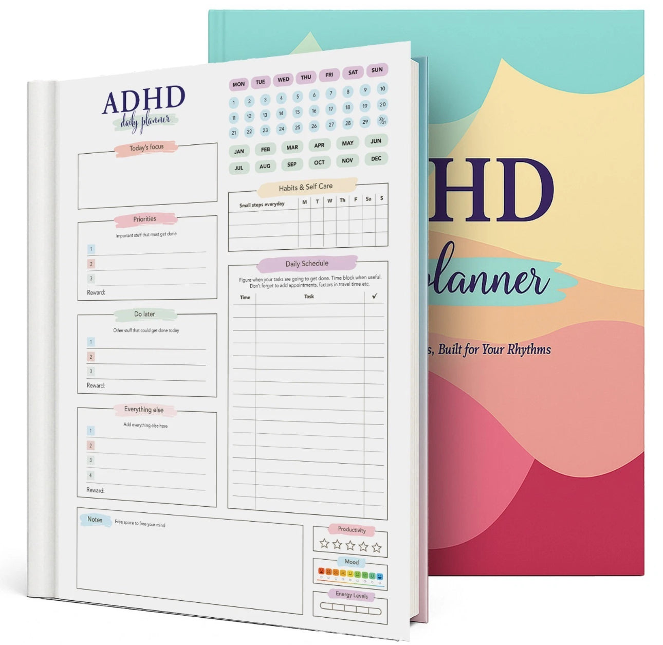 2x ADHD Hardback Planners