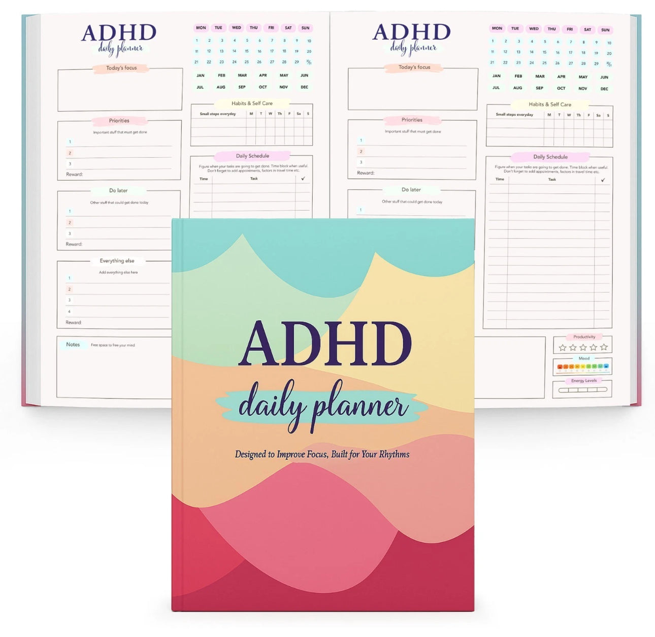 2x ADHD Hardback Planners