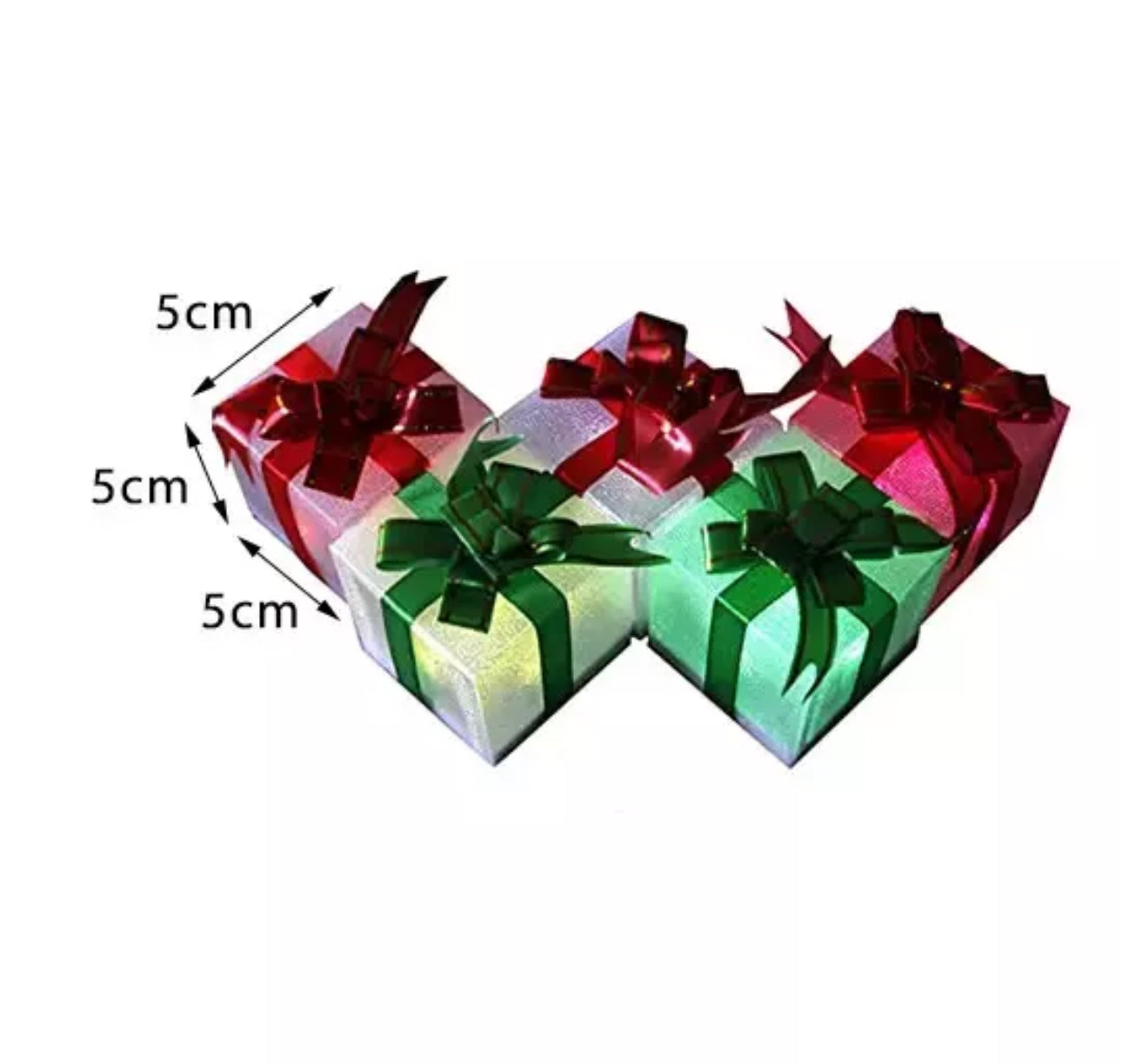 5x LED Mini Gift Box Decorations