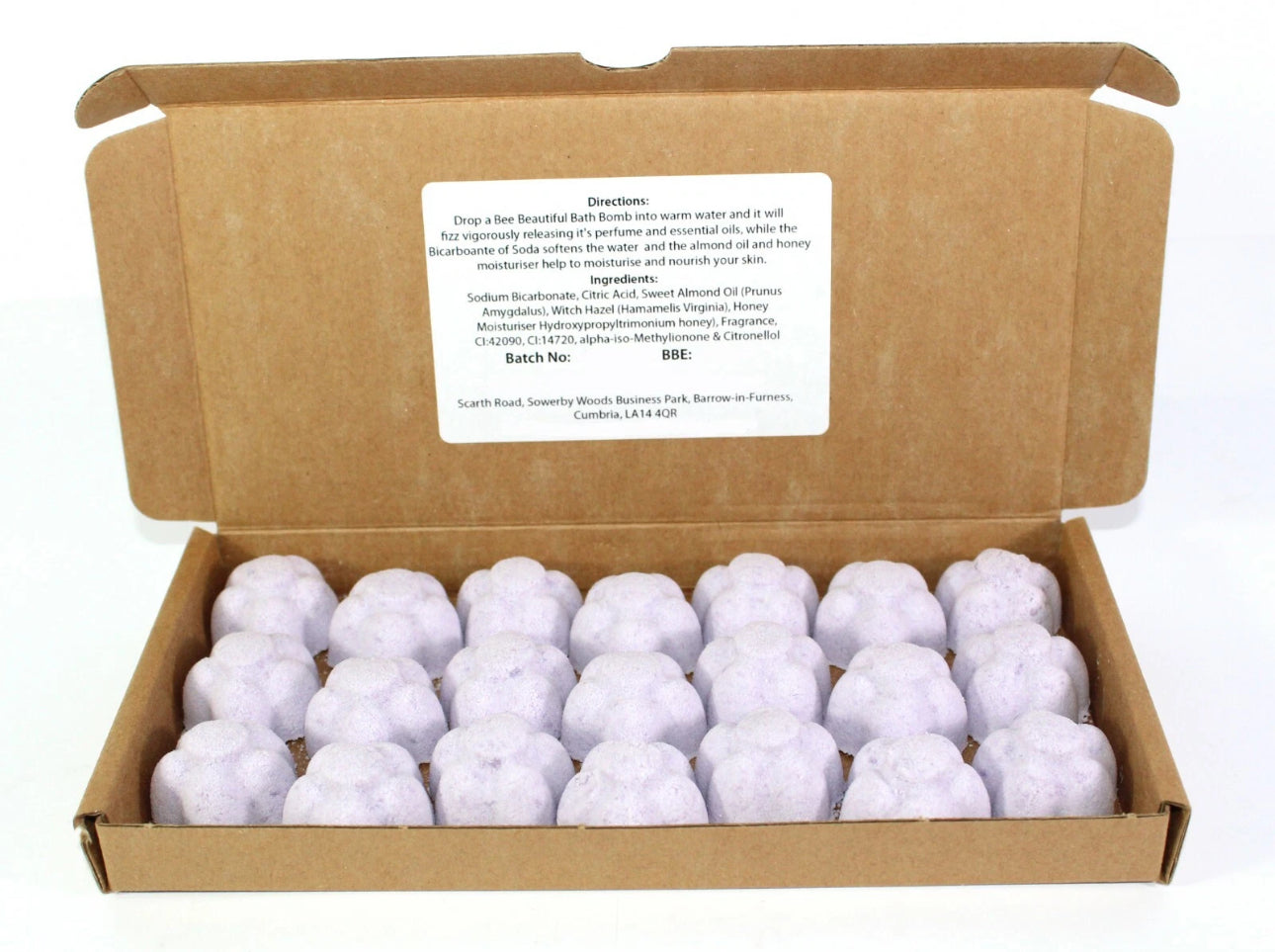 21pc Mini Flower Bath Bombs Parma Violet Scented