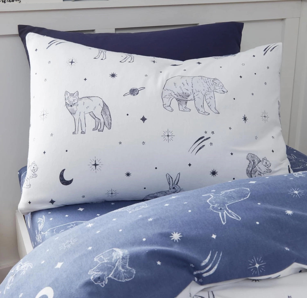 Brushed Cotton Starlight Animal Single Duvet