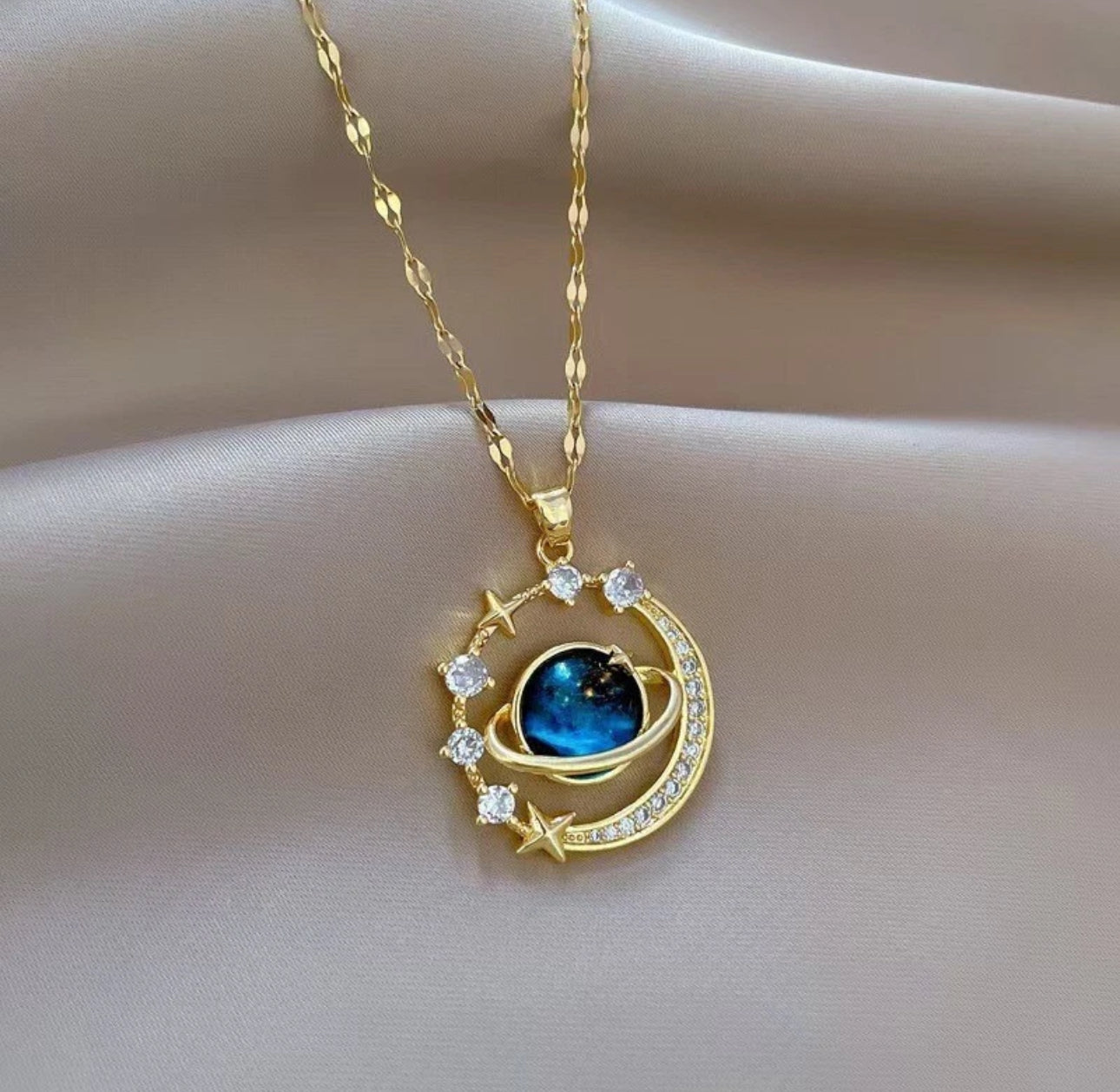 Golden Galaxy Necklace