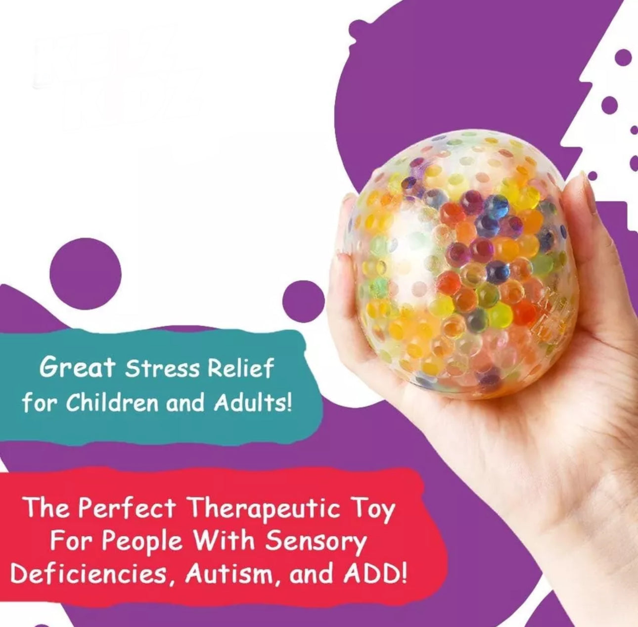 4pk Large Water Bead Stress Balls