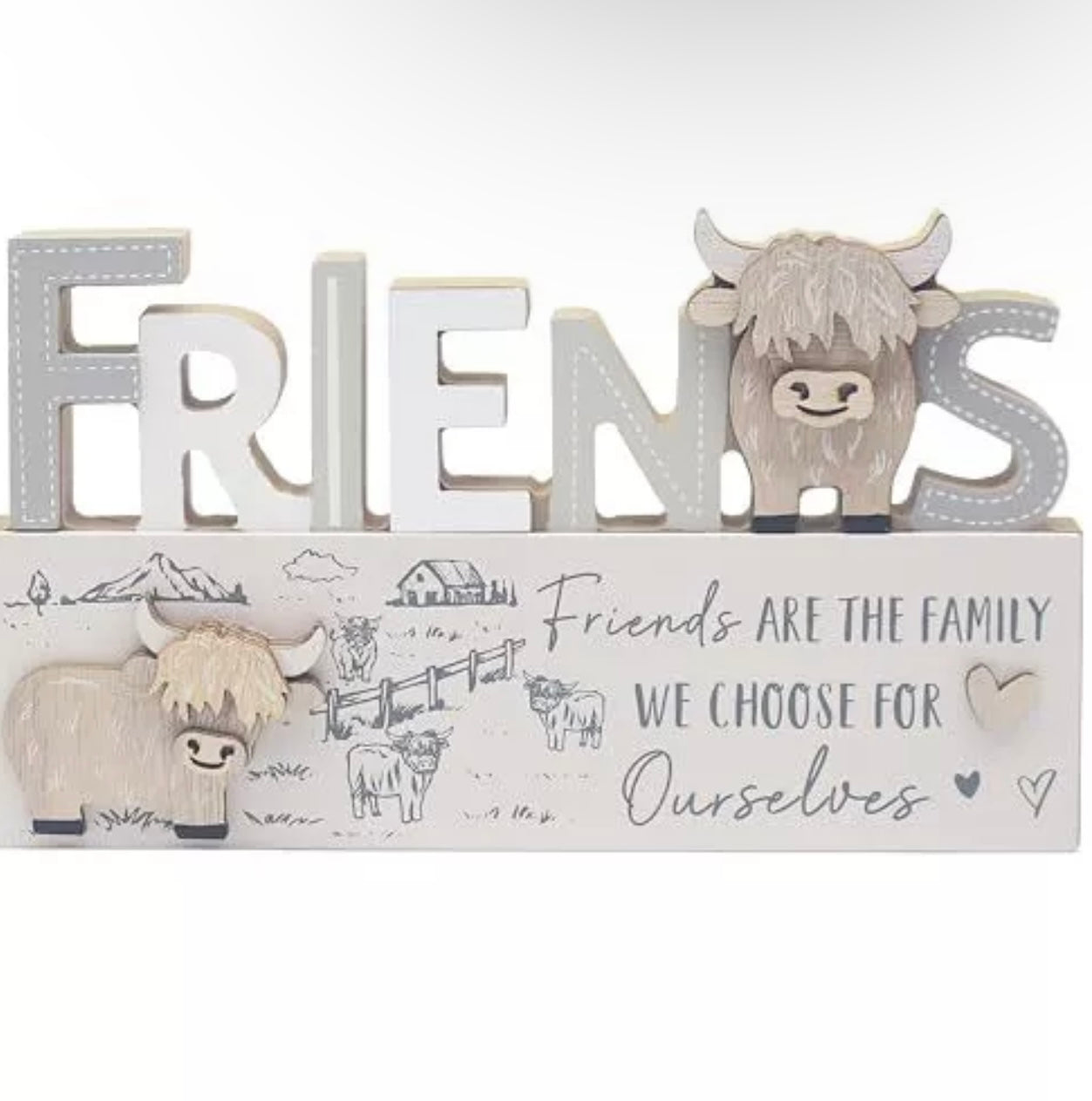 Highland Coo Wooden Plaque