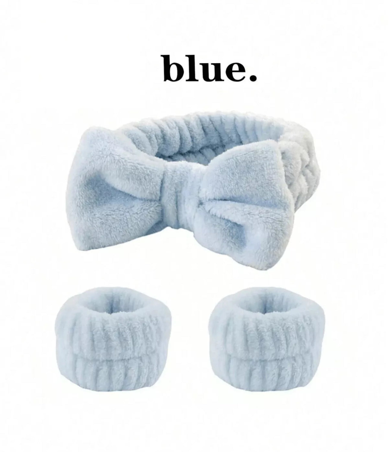3pcs Spa Headband/ Wristband Face Wash Set