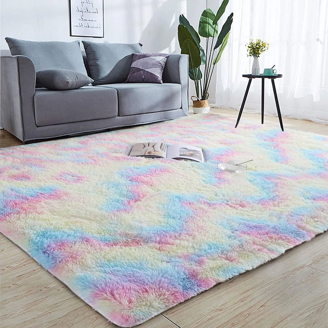 Rainbow Fluffy Rugs