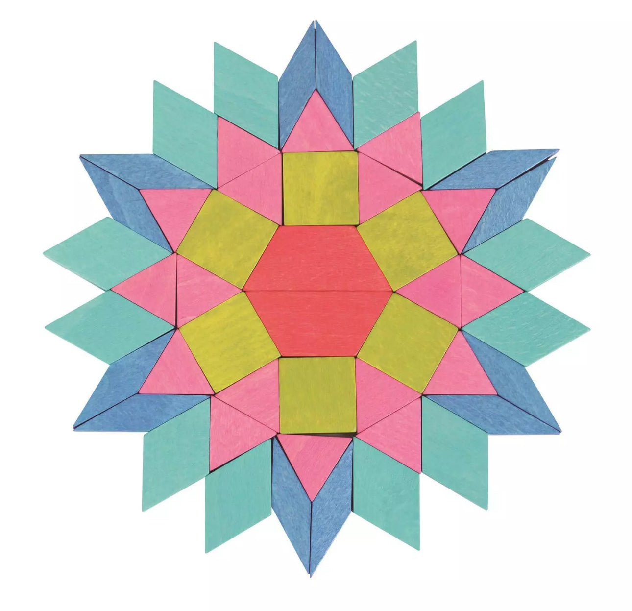 250pcs Wooden Mosaic Blocks