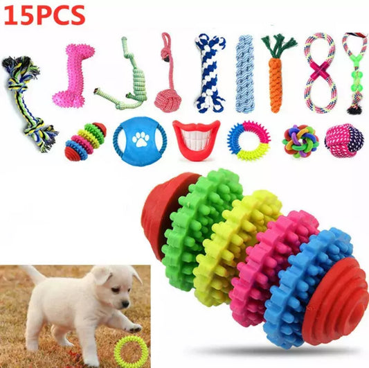 15pc Dog Chew Toys