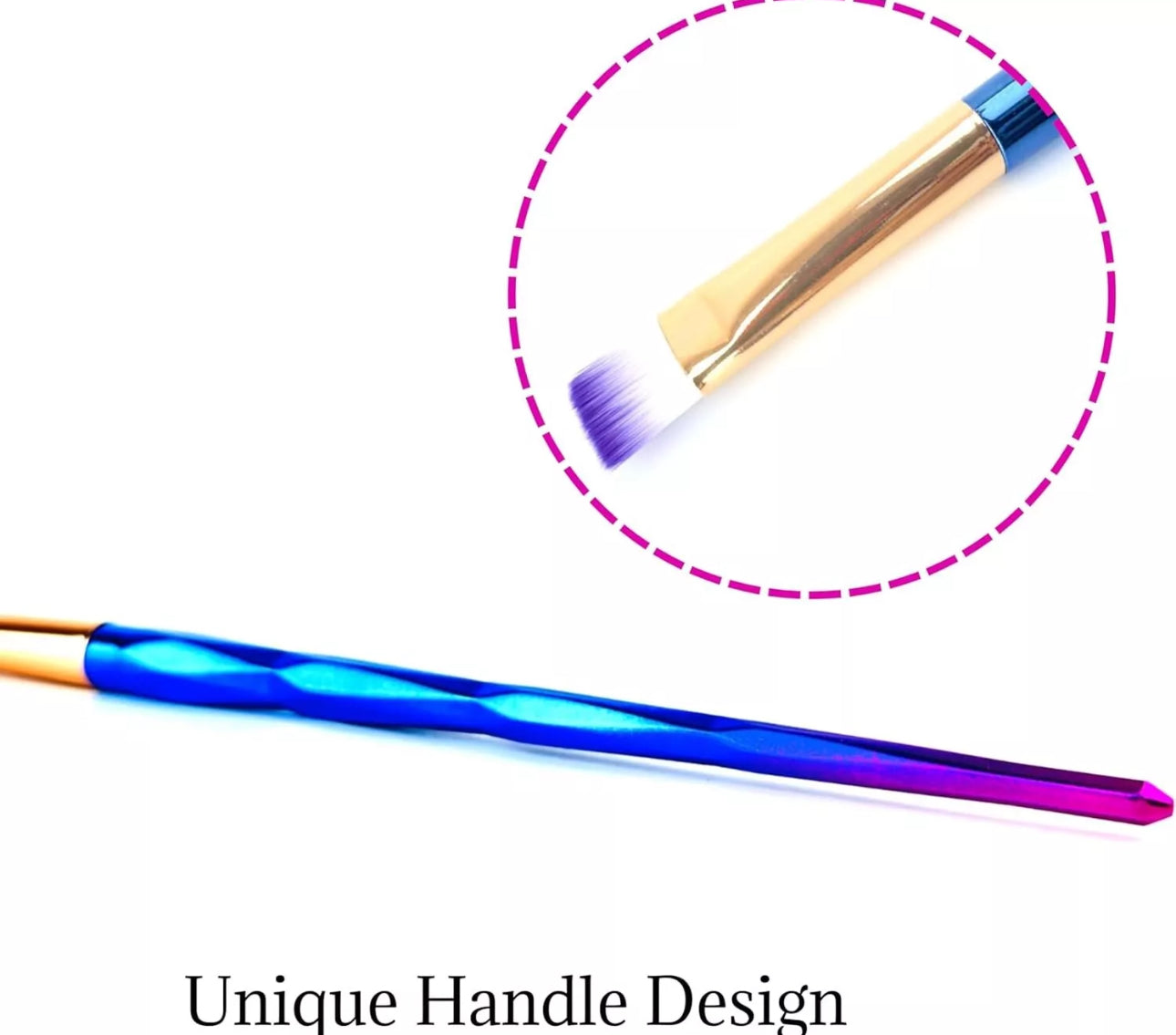 10pc 3D Unicorn Diamond Make Up Brushes