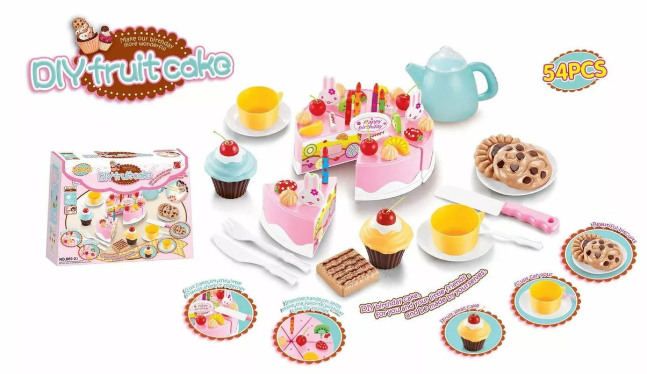 54pc Birthday Cake Play Set