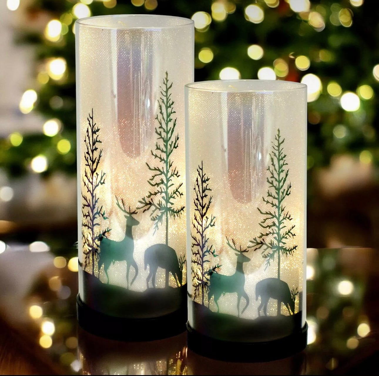 Set of 2 Luxa Sparklers Christmas Table Lamps