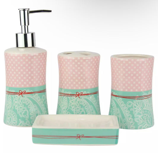 4pc Ceramic Bathroom Accessories