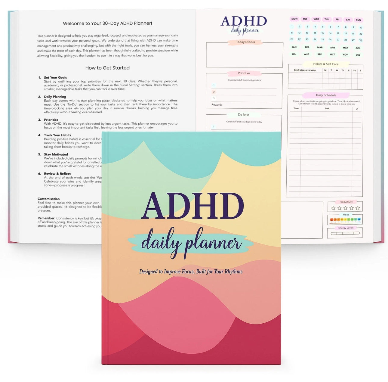 2x ADHD Hardback Planners