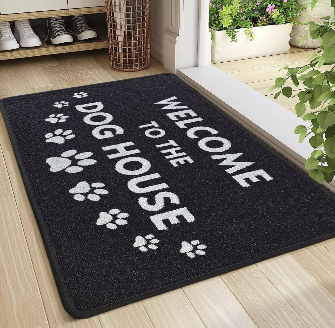 Dog Paw Print Doorway Rug