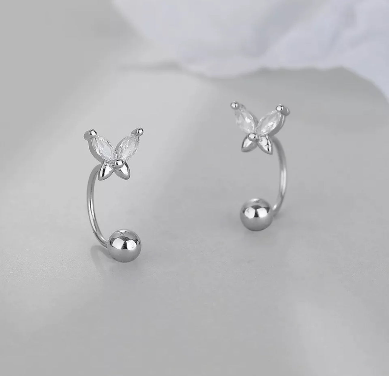 Crystal Butterfly Earrings