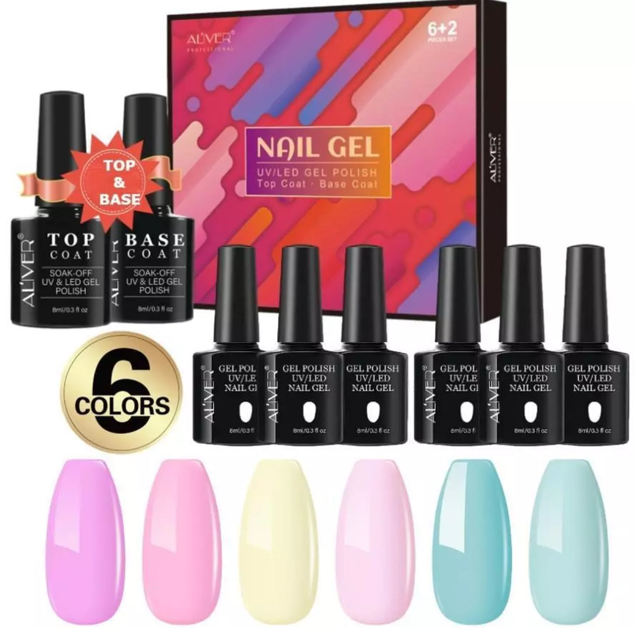 UV Nail Gel Polish 8pcs Set