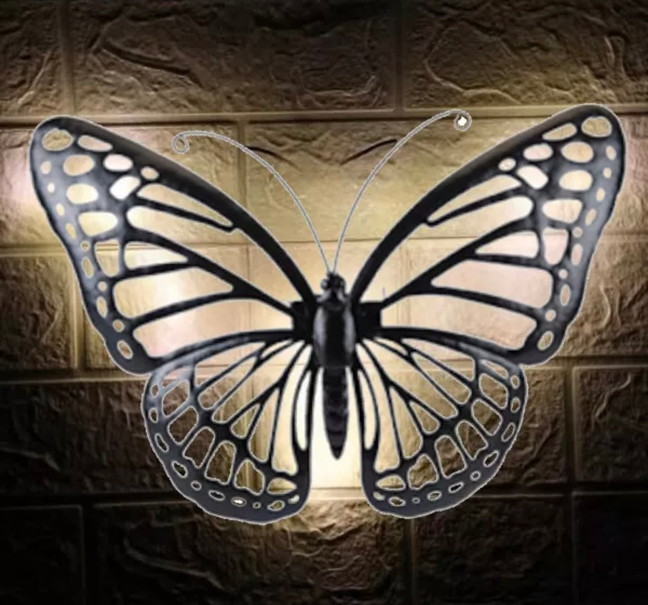Solar Backlit Garden Wall Art Butterfly