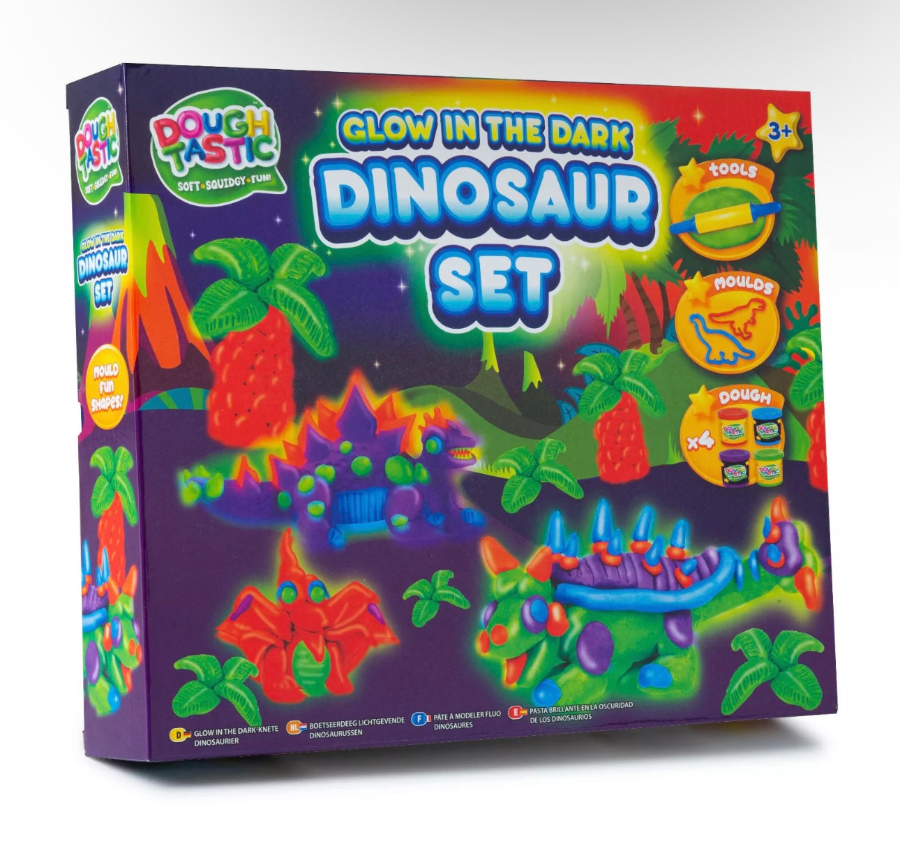 Glow In The Dark Dinosaur Dough Set