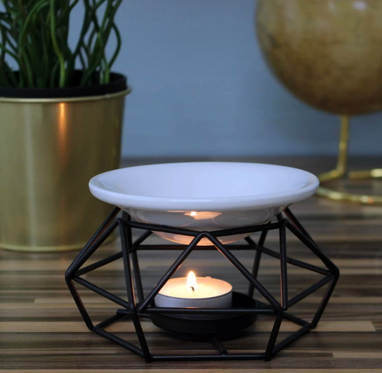 Ceramic Bowl Metal Frame Wax Melter