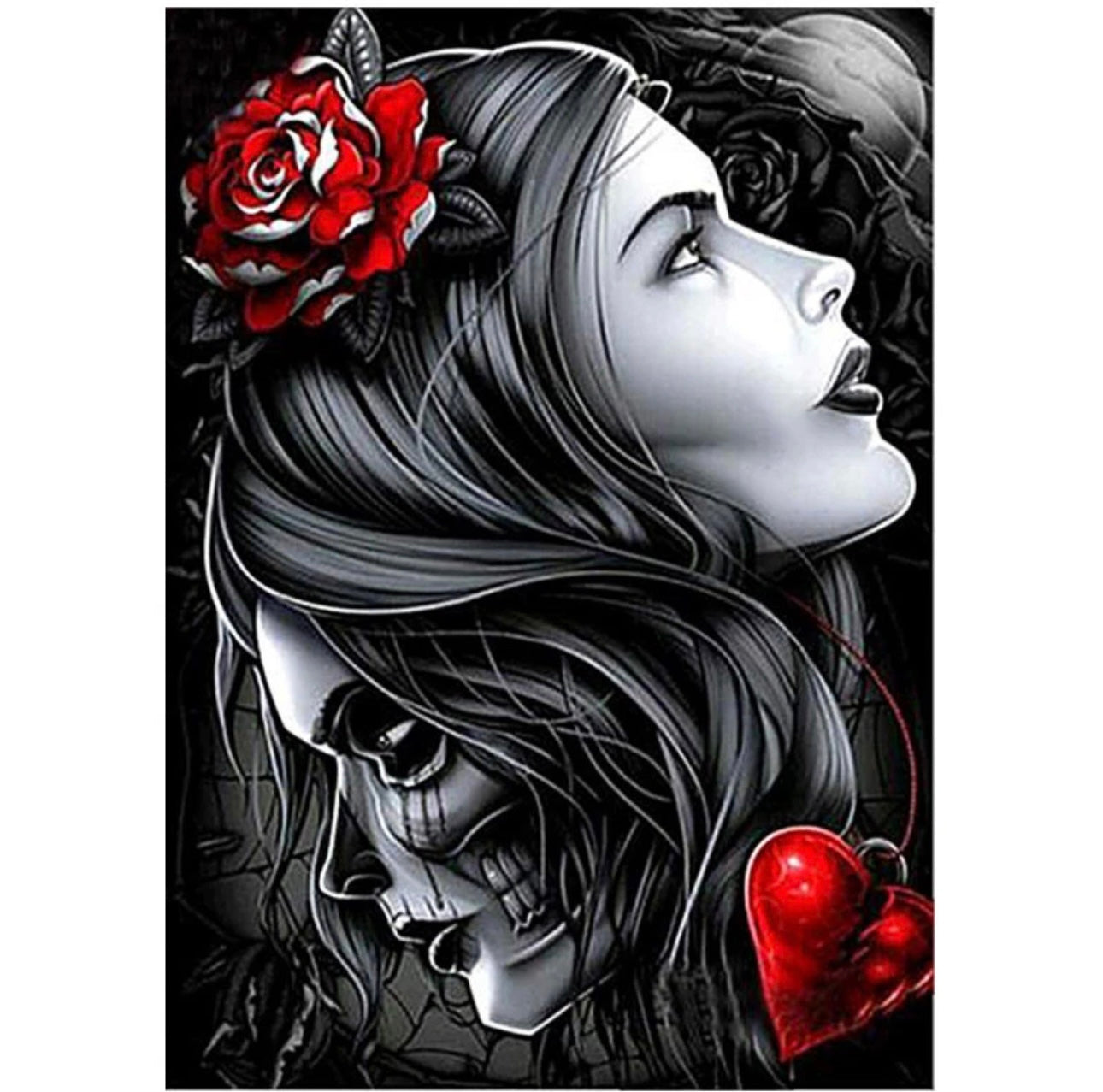 Beauty & Skull Diamond Art 40x30cm