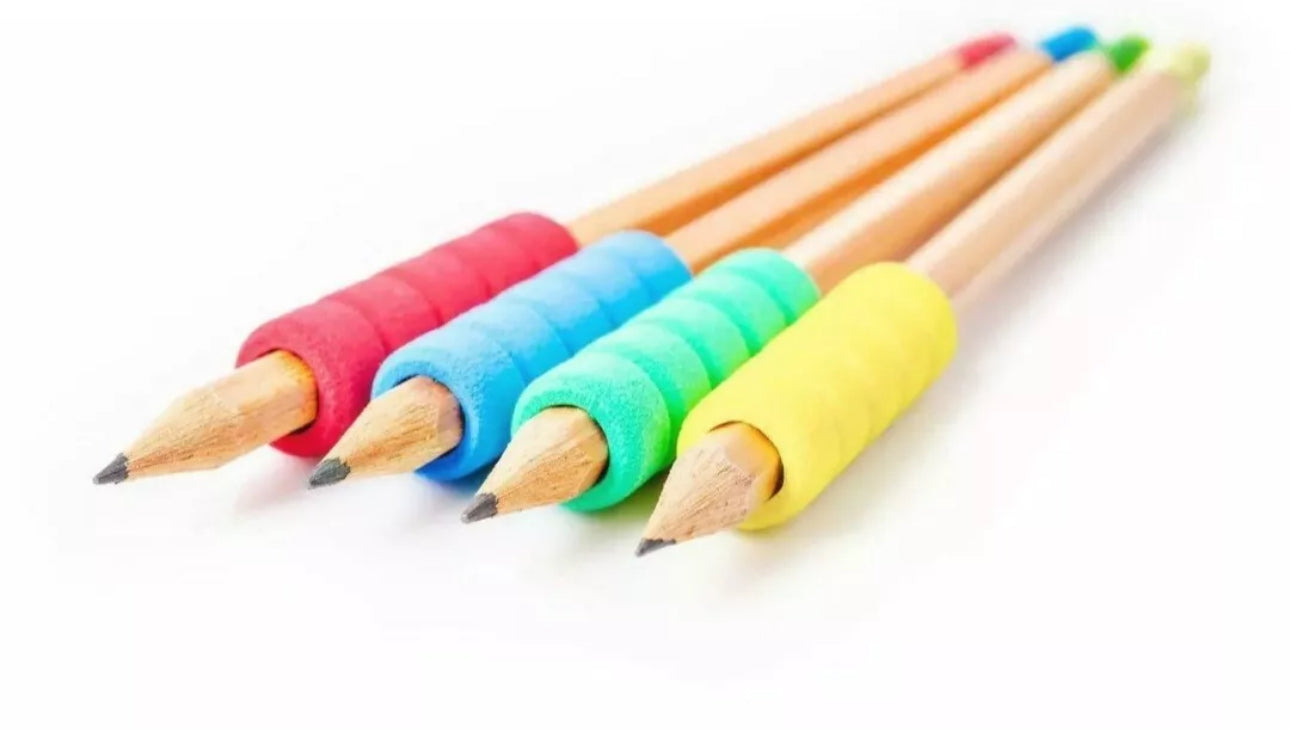 5x Pencils With Pencil Grips